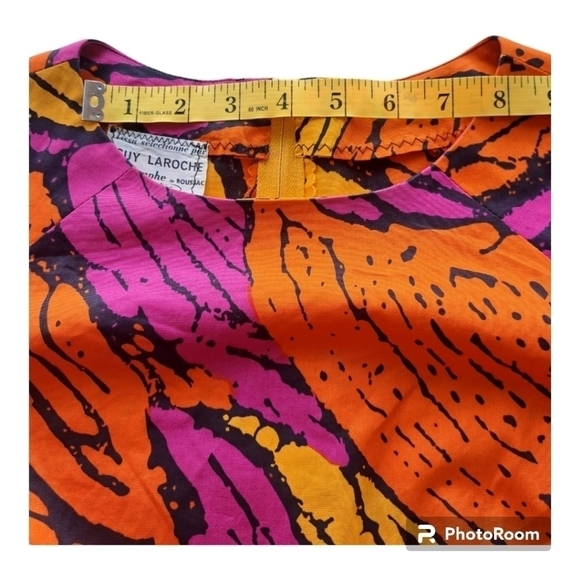 Guy Laroche en triomphe de Boussac couture vintage mini dress top or tunics - Picture 11 of 11